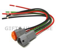 Deutsch DT 3-pin Pigtail Kit 14AWG Pure Copper GPT Wire, Made in USA