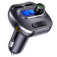 VicTsing (Upgraded Version) V4.1 Bluetooth FM Transmitter for Car, Wireless In-Car Bluetooth Adapter, Bluetooth Radio Transmitter Support Aux Input Output, TF Card and U-Disk, Hands-Free calls