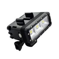 Suptig High Power Dimmable Dual Battery Waterproof LED Video Light Fill Night Light Diving Underwater Light for Gopro Hero8/Hero 7/Hero6/5/5S/4/4S/3+/3/2 SJCAM Sj4000/Sj5000/Sj6000/Sj7000 Xiaoyi