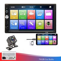 Eaglerich Car Audio Touch Screen Reversing Priority 7 inch HD 2 Din Universal Car MP5 MP4 USB TF Aux in Bluetooth FM Radio Rear View Camara