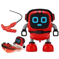 KIMMI Spinning Game Toy for 3-12 Year Old Boy,Science Robot Gyro Gift for 5 6 7 8 Boys Children Pull Back Car Spinning in Wind Up Game Toys for Teen Red