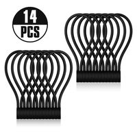 Smart&Cool Silicone Strong Magnetic Cable Ties/Magnetic Twist Ties for Bundling and Organizing, Can Be Used in Many Ways or Just for Fun (Black-14Pack)