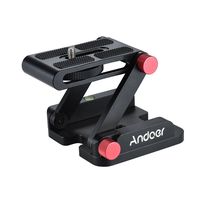 Andoer Universal Quick Release Plate, Folding Aluminum Alloy z shaped tilt head Camera Quick release Plate,Pan tilt Tripod Head for Camera DSLR Canon Nikon Sony