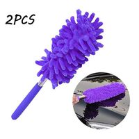 YYYHAN (2 Pack) Microfiber Extendable Hand Dusters, Washable Dusting Brush with Telescoping Pole for Cleaning Car Computer Air Conditioning TV and Else