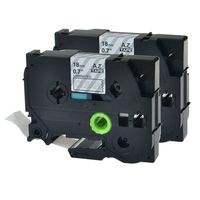 NineLeaf 2PK White on Clear 18mm 0.7'' Laminated Label Tape Compatible for Brother TZ-145 TZ145 TZe-145 TZe145 Cassette Cartridge for P-Touch PT-P700 PT-P750W PT-D600 PT-D400 PT-530 Label Maker