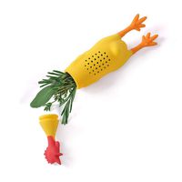 MonLiya Crock Chicken Shape Tea Mesh Silicone Herb Infuser  Reusable Strainer Filter Herb Spice Infuser/ Holder
