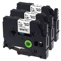 Labelife Replace P Touch TZe Label Tape Compatible with P Touch Label Makers PT-D200 PT-D210 PT-7600 PT-E300 PT-D400, 9mm 0.35", Laminated White, 3-Pack, (TZe-221)