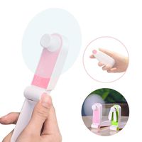 AUDIIOO Mini Handheld Fan USB Rechargeable - Portable Folding Fan Pocket Size Little Fan Lightweight Quiet Personal Fan 2 Adjustable Wind Speed for Office Home Workplace Travel Bus Subway (Pink)