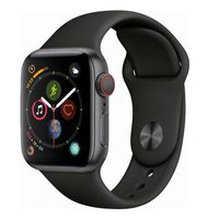 Apple Watch Series 4 (GPS + Cellular, 40mm) - Space Gray Aluminium Case with Black Sport Band (Renewed)