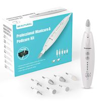 BEAUTURAL Professional Electric Manicure & Pedicure Set, Powerful Nail Drill Kit Tools, 7-in-1 Toenail grinder for Thick Nails