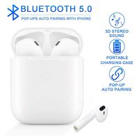 Bluetooth Earbuds Earphones, Bluetooth Headphones in-Ear for Sport Stereo Sound Noise Cancelling 2 Built-in Mic Earphones with Portable Airpods Charging Case