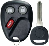 KeylessOption Keyless Entry Remote Car Key Fob and Key Replacement For 15008008, 15008009
