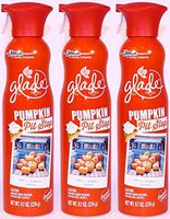Glade Premium Air Freshener Spray - Limited Edition Pumpkin Pit Stop - Fall Collection 2015 - Net Wt. 9.7 OZ (274 g) Each - Pack of 3