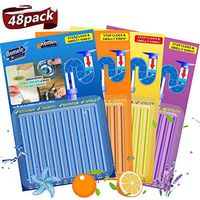 Drain Sticks Drain Stix Drain Cleaner & Deodorizer Sticks Drainstix for Clogs Kitchen Bathroom Sinks Unclog Eliminate Odor Septic Tank(48pack)  
