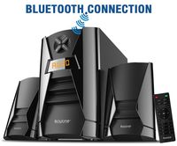 Boytone BT-222, Wireless Bluetooth 2.1 Multimedia 40 watts, Powerful Bass System with FM Radio, Remote Control, Aux Port, USB, SD Slot, for Phones, Tablets, Music and Home Theater Movies