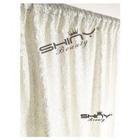 White Photo Booth Wedding Props-Sequin Fabric Backdrops Sweets for Weddings Party Curtains Decorations-2FTx7FT
