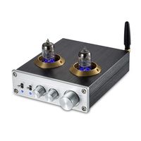 Nobsound Bluetooth HiFi 6J2 Vacuum Tube Preamplifier Stereo PreAmp Digital Treble & Bass Tone Control (Silver)
