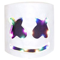 weispo DJ LED Mask,Music Festival Light Up Helmet Mask Halloween Cosplay Party Prop EVA Full Head Cover Mask