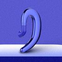 Tpingfe Bone Conduction Wireless Bluetooth 4.2 Headset Stereo Sports Headphone Universal (Blue)