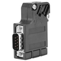 1pcs Profibus Bus Connector DP Data Plug Connector 35 Degree Inlet Communication Interface Compatible Siemens PLC 6ES7 972-0BA41-0XA0 with DP Cable Interface