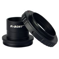 SVBONY T Adapter 1.25 inches and T2 T Ring Adapter Compatible for Any Standard Nikon Lens and Telescope Microscope Metal
