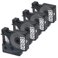 JoyPrinting DYMO D1 45010 Label Tape, 4 Pack Compatible Dymo 45010 (S0720500) Black on Clear Label Cassette for DYMO LabelManager 160, 210D, 210D Kit, 260P, 280, 360D, 420P, 450D, 1/2'' W x 23' L