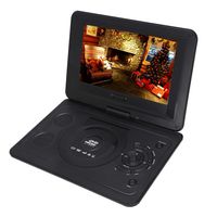13.9" Portable DVD Player, Mini Car CD TV/Game Function 270°Swivel DVD Media Player 800x480 Resolution 10.1" LCD Screen Support USB and SD Card with 800mAh Rechargeable Battery for Car/Home(Black)