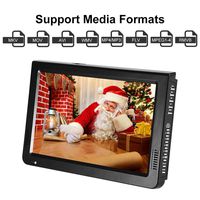 Acogedor 10" Portable HDMI Small TV，ATSC Car TV Digital Television,1080P HD Video Player with USB/TF Card Slot, Bracket,Built-in Rechargeable Battery