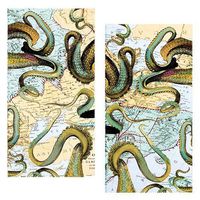 World Buyers Decorative Matches, Set of 2 matchboxes, Octopus & Map