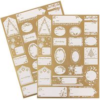 JAM PAPER to/from Christmas Gift Tag Stickers - Matte Foil Gold - 40/Pack