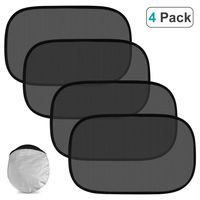 Car Window Shade (4 Pack), Cling Car Window Baby Sun Shade Protects Your Baby and Older Kids from The Sun, 80 GSM Car Sun Shade Protect from Sun UV Radiation, Light and Heat