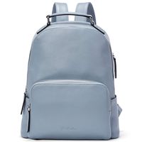 BOSTANTEN Genuine Leather Backpack Purse for Women Travel Large College Shoulder Bag Blue