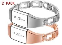 KingBaas Replacement Bands Compatible with Fitbit Charge 2, Premium Wristband Metal Bracelet Bands for Fitbit Charge 2 /Fitbit Charge 2 Bands,Watch Replacement Accessories Bands, Silver