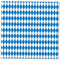 Club Pack of 192 Blue & White Oktoberfest Disposable 2-Ply Luncheon Napkins