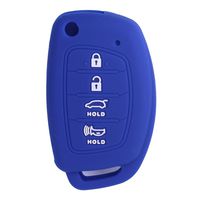 XUHANG Sillicone key fob Skin key Cover Remote Case Protector Shell for for Hyundai Sonata Santa Fe Tucson Elantra ix35 ix45 remote blue