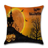 Bosji (45 x 45cm) Pillow Covers,Horror Halloween Decorative Castle Ghost Festival Throw Pillowcase Home Decor Cloth 2 Sides Printed Zipper Sofa Pillow Case