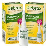 Debrox Earwax Removal Aid Drops | Safely and Gently Cleanses Ear | 0.5 FL OZ | 2 Pack