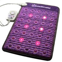MediCrystal® Far Infrared Amethyst Mini Mat 32"L x 20”W + 29 Natural Agate Gems - Red Light - 4, 8, 10, 14 Hz PEMF Pulsed Bio Magnetic Therapy - FDA Reg Manufacturer - Negative Ion - FIR Heating Pad