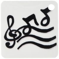 3dRose G Clef and Musical Notes - Key Chains, 2.25 x 4.5 inches, set of 2 (kc_1000_1)