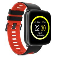 Smart Watch GV68 Waterproof for Android & iOS for Android & iOS Built-in Mic and Speaker, Bluetooth, Sleep & Heart Rate Monitor, Pedometer, Remote Camera Men, Women (Red)