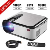 Video Projector Seeback 1080P Full HD LED Projector 3600 Lumens 30,000 Hrs Multimedia Home Theater Movie Projector for Indoor/Outdoor 150 Inch Compatible with USB/HDMI/SD/AV/VGA