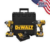 DEWALT 20V MAX XR Cordless Drill Combo Kit, Brushless, 5.0-Ah, 2-Tool (DCK299P2)