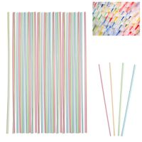 1000PC Striped Straight Straws 9" Plastic Disposable Cocktail Drinking Bar Party