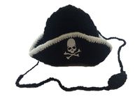 Matissa Newborn Baby Girl/Boy Crochet Knit Costume Photo Photography Prop Hats Outfits (Pirate Hat)