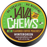 Java Chews, Premium Flavored Coffee Pouches, No Tobacco, No Nicotine Smokeless Alternative, Wintergreen (5 Cans)