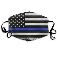 Thin Blue Line Flag Dust Mask,Washable and Reusable Cleaning Gardening Outdoor Activities Warm Windproof Mask