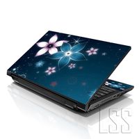 LSS Laptop 17 17.3 Skin Cover with Colorful Plumeria Flower Floral Pattern for HP Dell Lenovo Apple Asus Acer Compaq - Fits 16.5" 17" 17.3" 18.4" 19" (2 Wrist Pads Free)