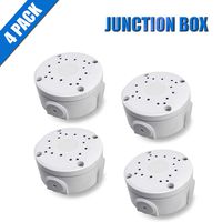 Aluminum Bracket Junction Back Box Onduit Base for OHWOAI Bullet Cameras, Water-Proof Junction Box for IP Camera (4 Pack) Electric Enclosure for Indoor/Outdoor Use with Screws Cable DIY Case Encl
