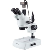 AmScope LED Trinocular Zoom Stereo Microscope 3.5X-180X and 5MP Camera