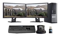 Optiplex 9020, Intel i7, 16GB, 500GB SSD, 2 New 24in Monitors, WiFi, Windows 10 Pro (Renewed)
